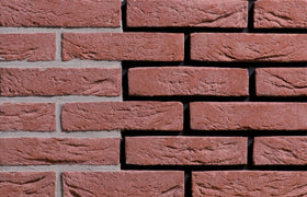 Donkerrood handvorm waalformaat