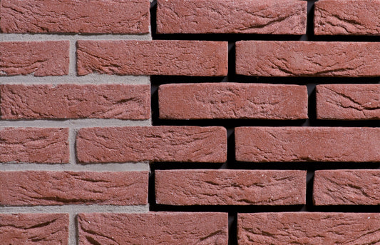 Donkerrood handvorm waalformaat